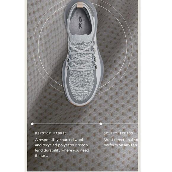 Allbirds Men’s Grey Brown Trail Runners Shoes / Size-8 main image 4